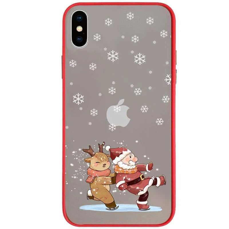 

TPU+PC чохол Christmas time на Apple iPhone X (5.8") (Санта)