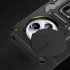 Ударостійкий чохол Square Ring зi шторкою на камеру на Xiaomi Poco C75 – Чорний / Black. Фото 3 з 5