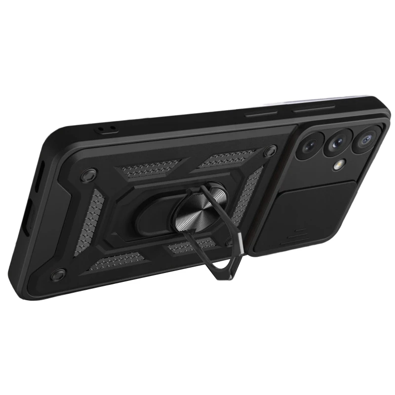 Удароміцний чохол Ummi Camshield Serge Ring (in box) для Samsung Galaxy S24 FE – Чорний / Black. Фото 3 з 3