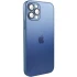 Силиконовый сапфирный чехол со стеклянной поверхностью на Apple iPhone 12 Pro (6.1") – Sierra Blue. Фото 4 из 10