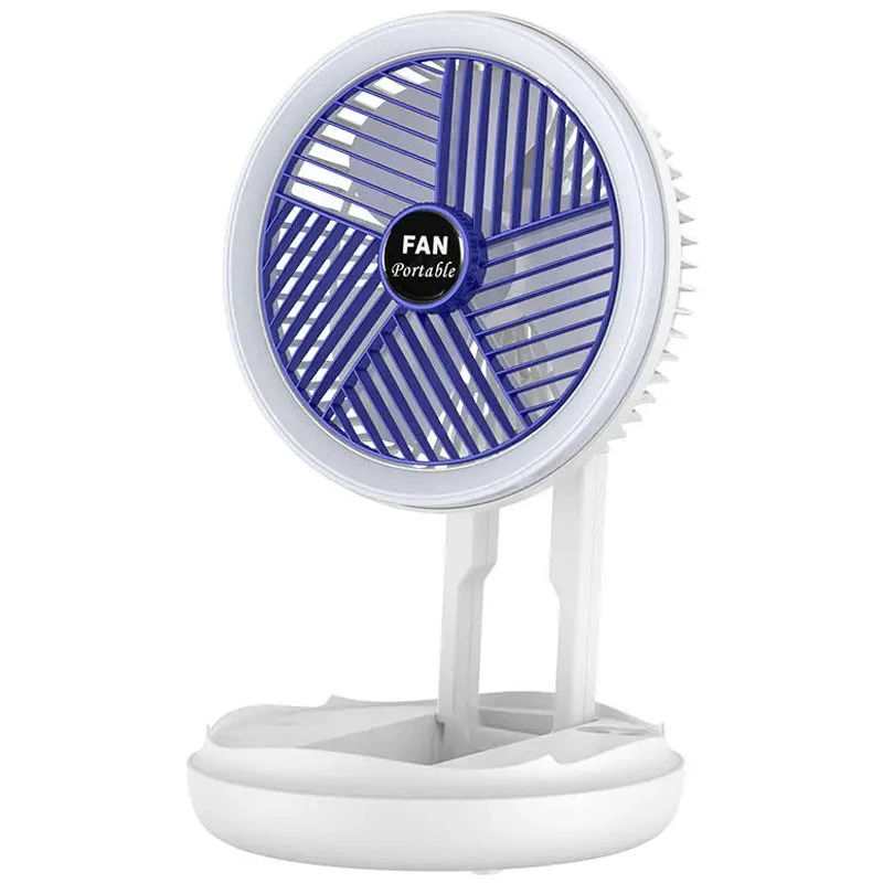 Настільний складний вентилятор Folding Fan 2in1 with Night Light – White. Фото 1 з 7