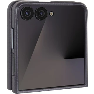 Кожаный чехол Leather Case Premium для Samsung Galaxy Z Flip7 — Dark Gray