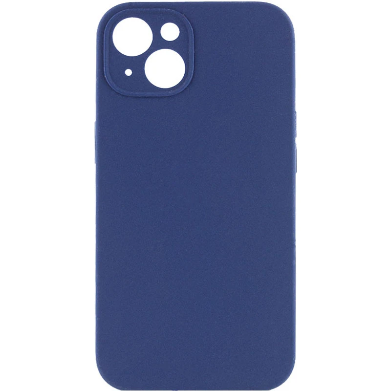 Чехол с защитой камеры Silicone Case для Apple iPhone 14 (6.1") – Синий / Deep navy. Фото 1 из 3