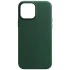 Кожаный чехол Leather Case с MagSafe для Apple iPhone 14 (6.1") – Military green. Фото 2 из 9