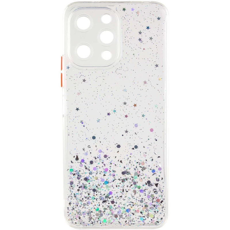 Чохол з блискітками та захистом камери на Xiaomi Redmi 12 – Прозорий. Фото 2 з 9