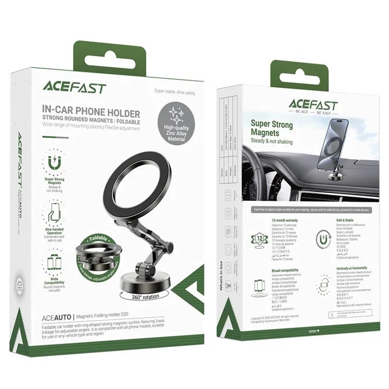 Автотримач Acefast D20 magnetic car holder – Metal gray. Фото 3 з 3