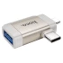 Перехідник Hoco UA31F OTG 2in1 Lightning male/Type-C male to USB female – Gray. Фото 3 з 5