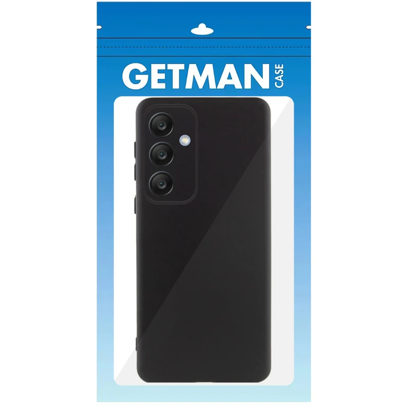 Кольоровий силіконовий чохол GETMAN із закритою камерою для Samsung Galaxy S24 FE – Чорний / Black. Фото 6 з 8