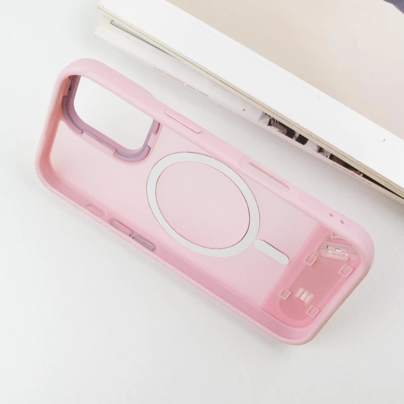 TPU+PC чохол Stand case для Apple iPhone 16 – Pink. Фото 6 з 7