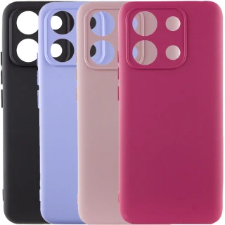 Цветной силиконовый чехол GETMAN с закрытой камерой на Xiaomi Redmi Note 13 Pro 4G фото 1 из 3