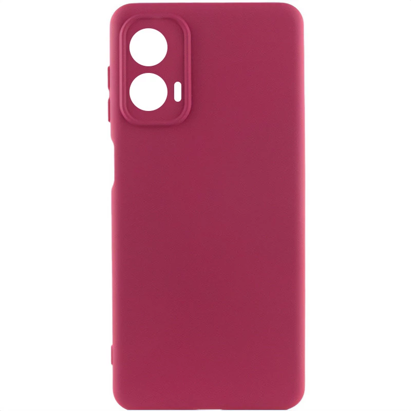 Чохол Silicone Case Lakshmi Plus з закритою камерою на Motorola Moto G24 – Бордовий / Marsala. Фото 1 з 4