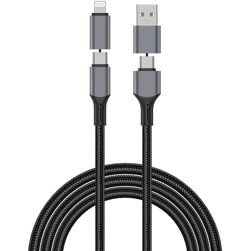 Дата кабель WIWU C077 Cyberlink Type-C to Lightning 27W (1m) – silver. Фото 2 з 5