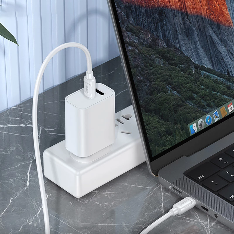 Дата кабель Hoco X115 Surpass Type-C to Type-C 60W (1m) – White. Фото 5 з 5