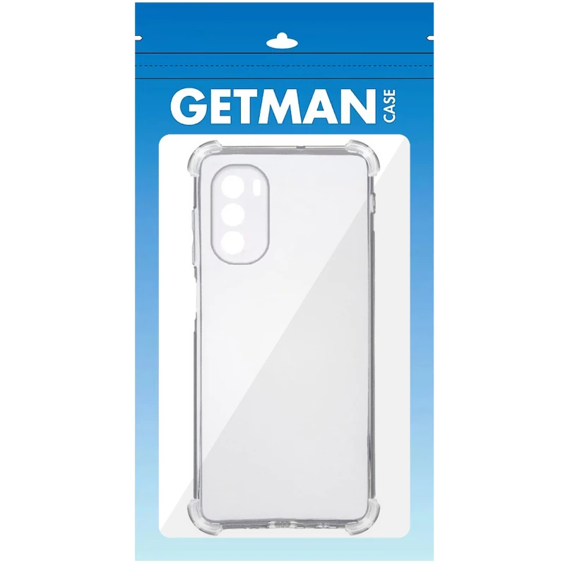 Ультратонкий силіконовий чохол GETMAN з критими бортами та камерою для Motorola Moto G41 – Безбарвний (прозорий). Фото 5 з 7