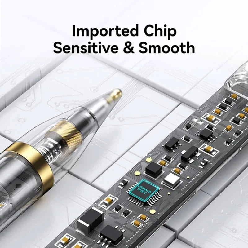 Стилус Usams US-ZB264 Transparent Magnetic Charding Tilt-sensitive Active Touch for iPad – Transparent black. Фото 5 з 7