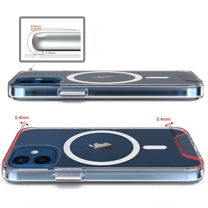 Чохол TPU Space Case with Magnetic Fit для Apple iPhone 11 (6.1") – Прозорий. Фото 3 з 4