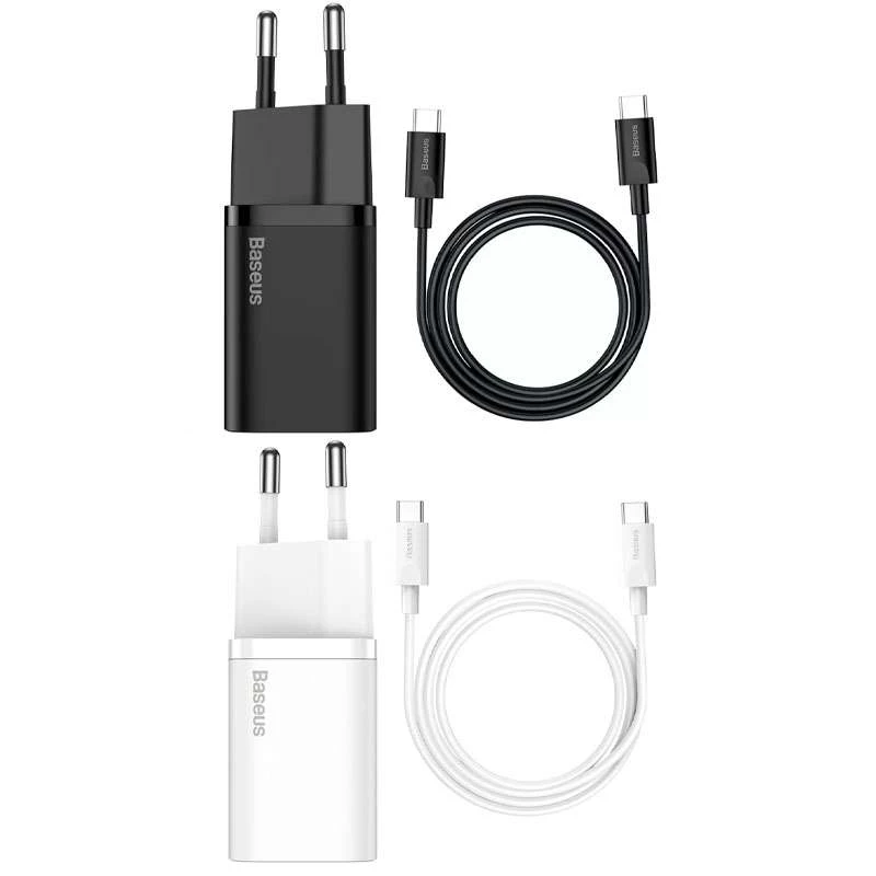СЗУ Baseus Super Si Quick Charger 1C 25W + Cable Type-C to Type-C 3A (1m) фото 1 из 1