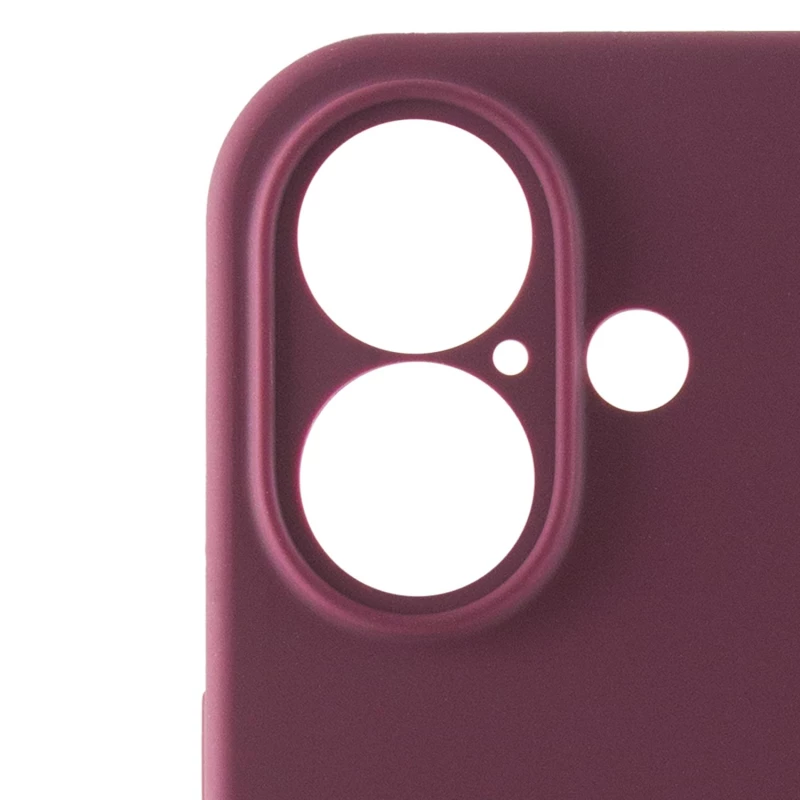 Чохол Silicone Case з захистом камери на Apple iPhone 16 Plus – Бордовий / Plum. Фото 5 з 8