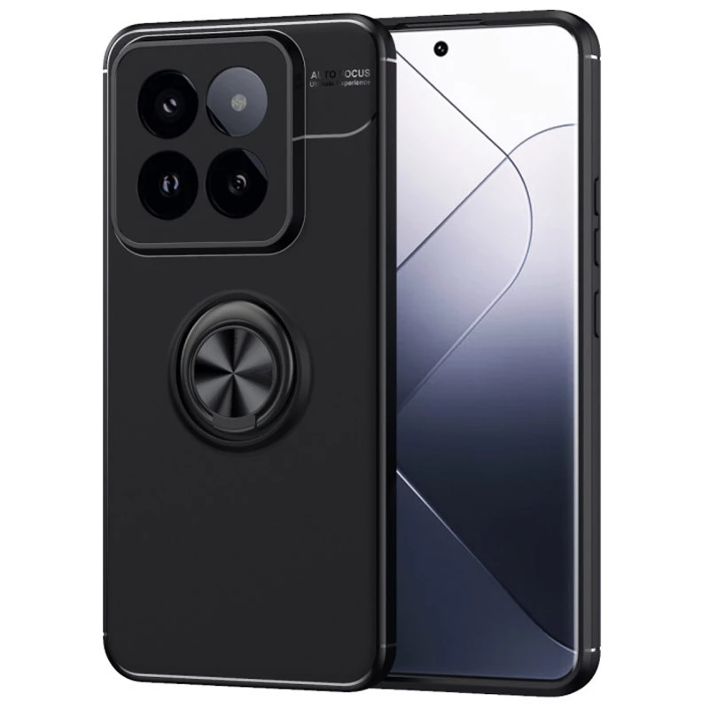 

Чохол Deen ColorRing з кільцем на Xiaomi 14 Pro (Чорний / Чорний)