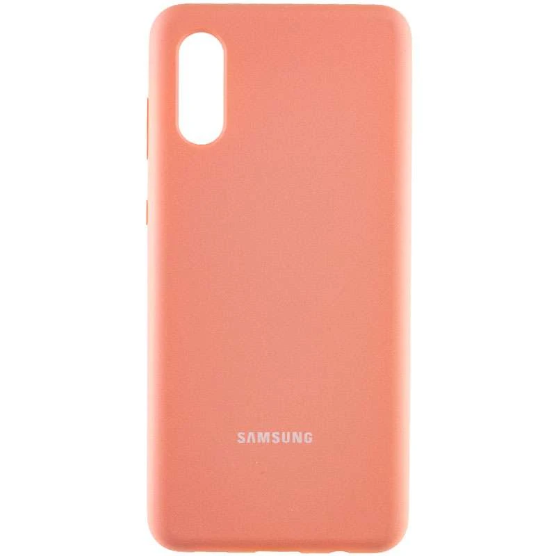 

Чохол Silicone Case з закритим низом на Samsung Galaxy A02 (Рожевий / Pudra)