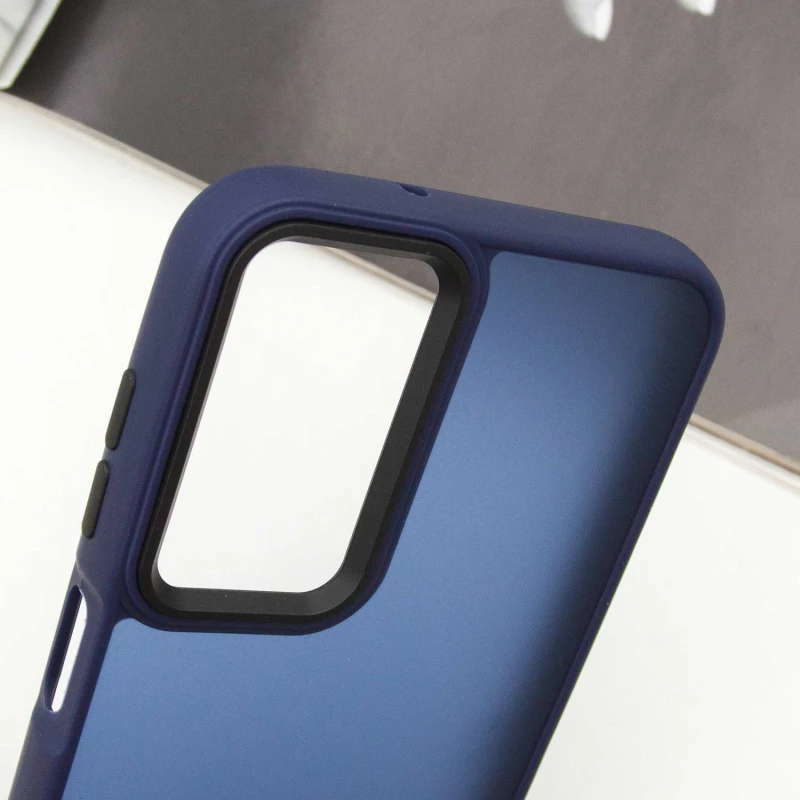 Чехол TPU+PC Lyon Frosted на Samsung Galaxy A18 – Синий / Navy Blue. Фото 4 из 6