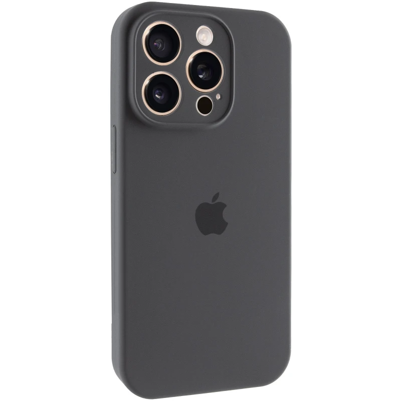 Чехол Silicone Case с защитой камеры для Apple iPhone 14 Pro Max (6.7") – Серый / Dark Gray. Фото 3 из 15