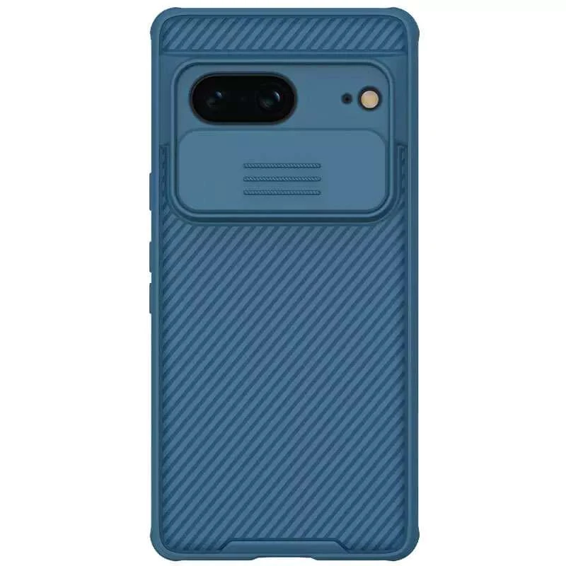 

Карбована накладка Nillkin зі шторкою для камери на Google Pixel 7 (Синій / Blue)