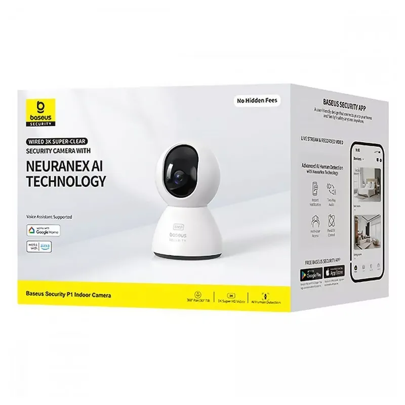 Камера відеоспостереження Baseus Security P1 Indoor 3K (S0TV01) – White. Фото 2 з 6