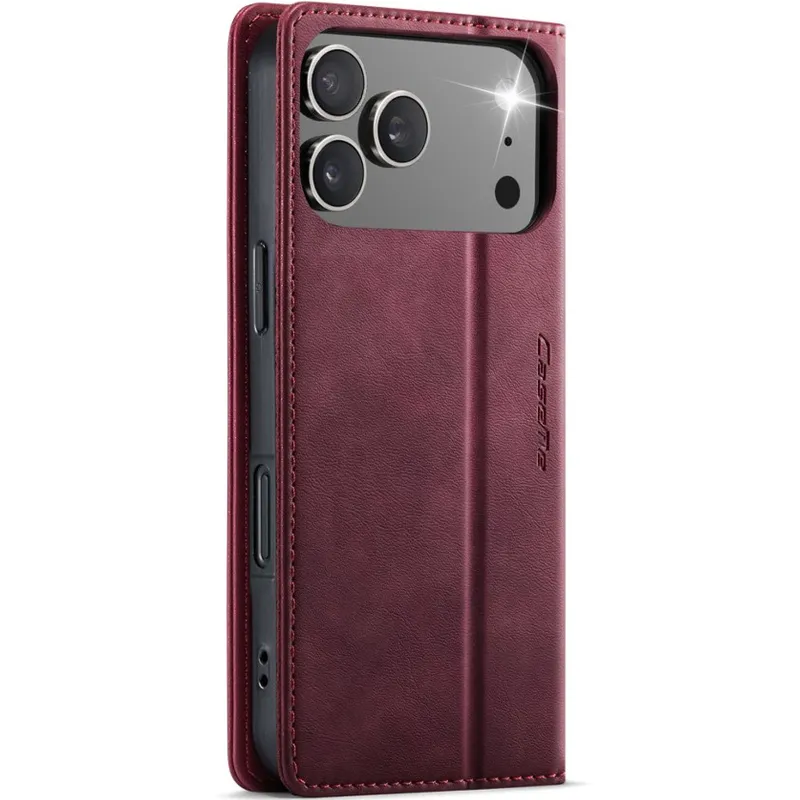 Шкіряний чохол-книжка CaseMe Velvet Matte для Apple iPhone 18 Pro – Red. Фото 2 з 5