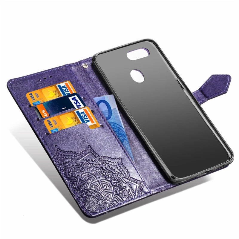 Шкіряний чохол-книжка Art Case з візитницею для Xiaomi Mi 8 Lite / Mi 8 Youth (Mi 8X) – Фіолетовий. Фото 7 з 10
