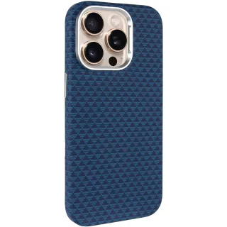 Чехол TPU+PC KVZV Triangular Pattern with Magnetic Fit для Apple iPhone 15 Pro (6.1") — Blue