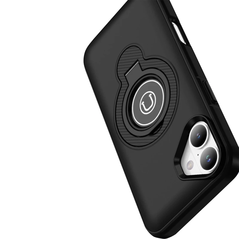 TPU+Textured PC Magnet для Apple iPhone 16 Plus – Black. Фото 4 з 4