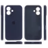 Чехол Silicone Case с защитой камеры для Apple iPhone 16 – Темно-синий / Midnight blue. Фото 3 из 7