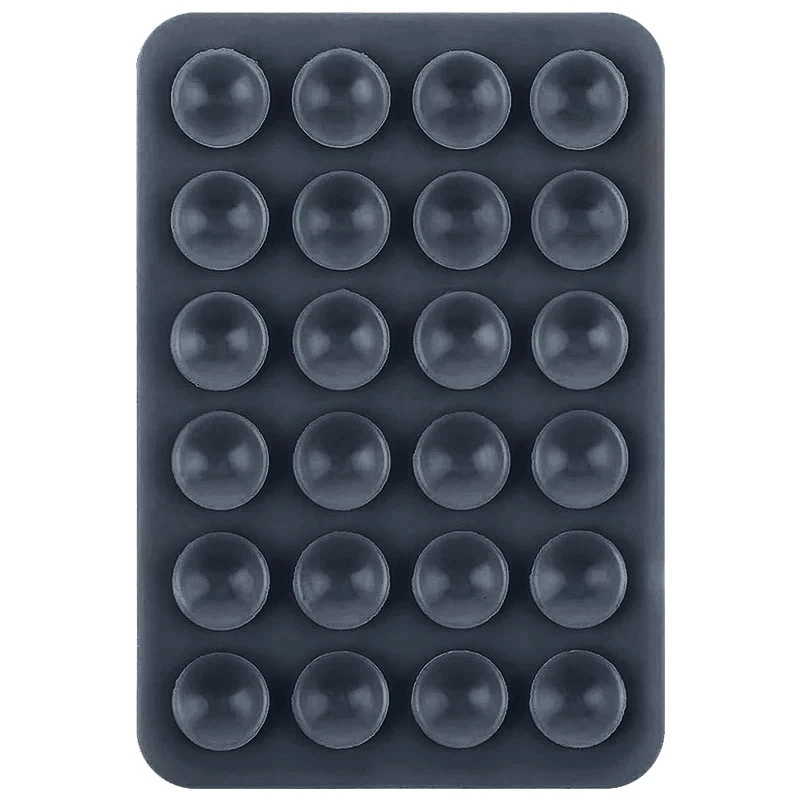 Держатель-присоска для телефона Double Side Silicone 80*55мм – Dark Gray. Фото 1 из 2