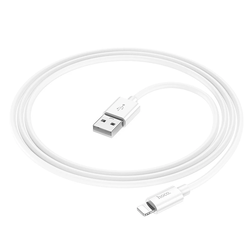 Дата кабель Hoco X87 Magic silicone USB to Lightning (1m) – White. Фото 5 з 6