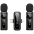 Петличний бездротовий мікрофон WIWU WM007 Dual-mic (Lightning/Type-C) – Black. Фото 3 з 6
