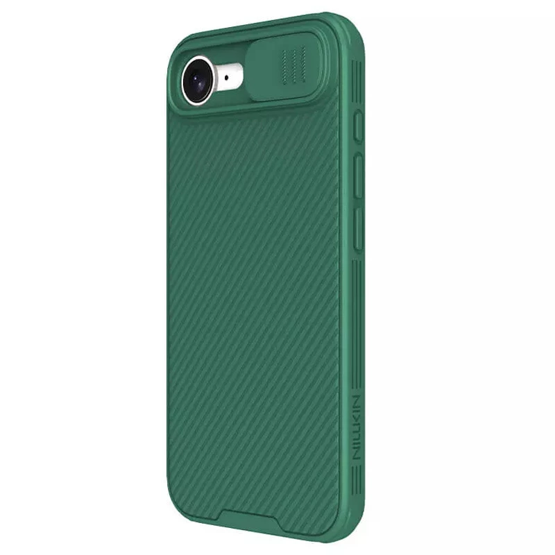 Карбована накладка Nillkin Pro зі шторкою для камери на Apple iPhone 17e (6.1") – Deep Green. Фото 2 з 6