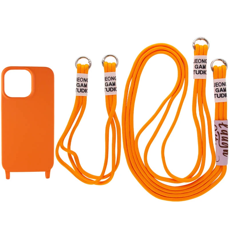 

Чохол TPU two straps California на Apple iPhone 13 (6.1") (Помаранчевий)
