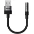 Перехідник Acefast J13 USB male to AUX 3.5mm female – Black. Фото 1 з 5