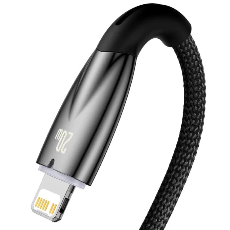 Дата кабель Baseus Glimmer Series Fast Charging Data Cable Type-C to Lightning 20W 1m (CADH00000) – Black. Фото 4 из 7