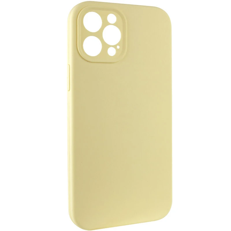 Чохол з захистом камери Silicone Case для Apple iPhone 12 Pro Max (6.7") – Жовтий / Mellow Yellow. Фото 3 з 5