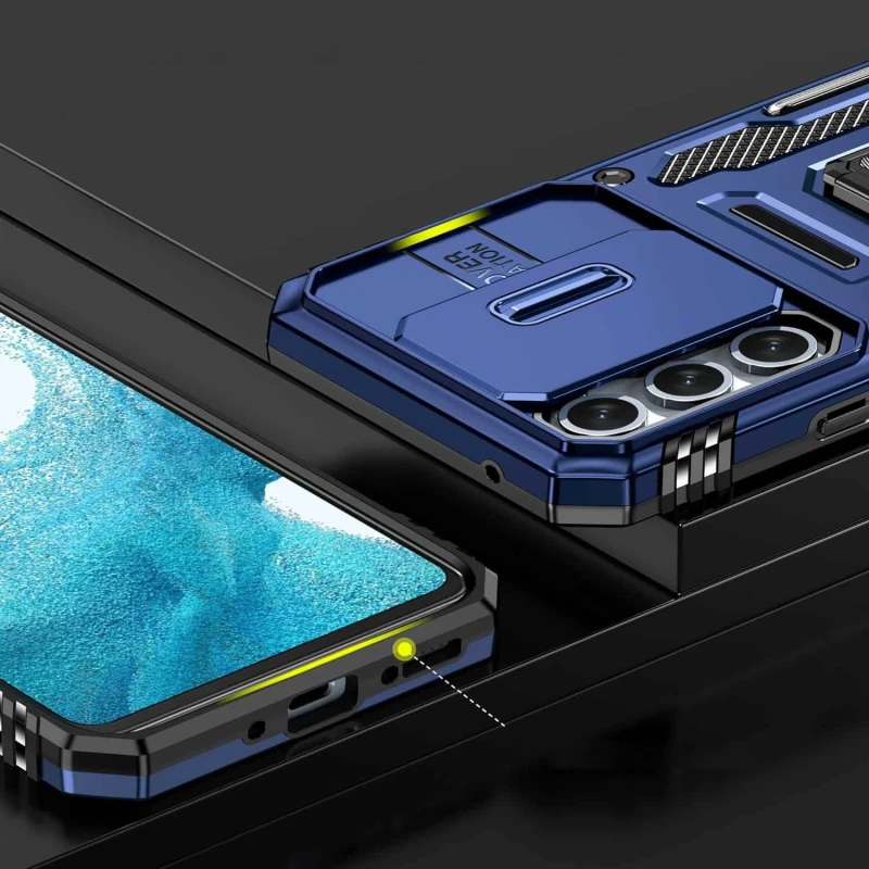 Ударопрочный чехол Square Ring c шторкой на камеру для Samsung Galaxy S25 FE – Синий / Navy. Фото 9 Ударопрочный чехол Square Ring c шторкой на камеру для Samsung Galaxy S25 FE – Синий / Navy. Фото 9 из 13