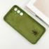 Чохол Silicone Cover Lakshmi Full Camera (AA) with Magnetic Fit для Samsung Galaxy S24 FE – Зелений / Dark green. Фото 7 з 11