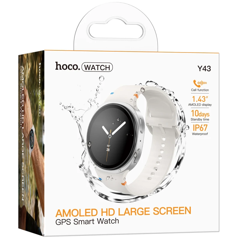 Смарт-часы Hoco Y43 Amoled Smart sports watch (call version) – silver. Фото 2 из 3