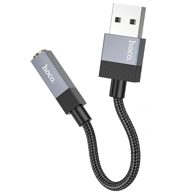 Перехідник Hoco UPA32D Clever USB to 3.5mm – Black. Фото 4 з 5