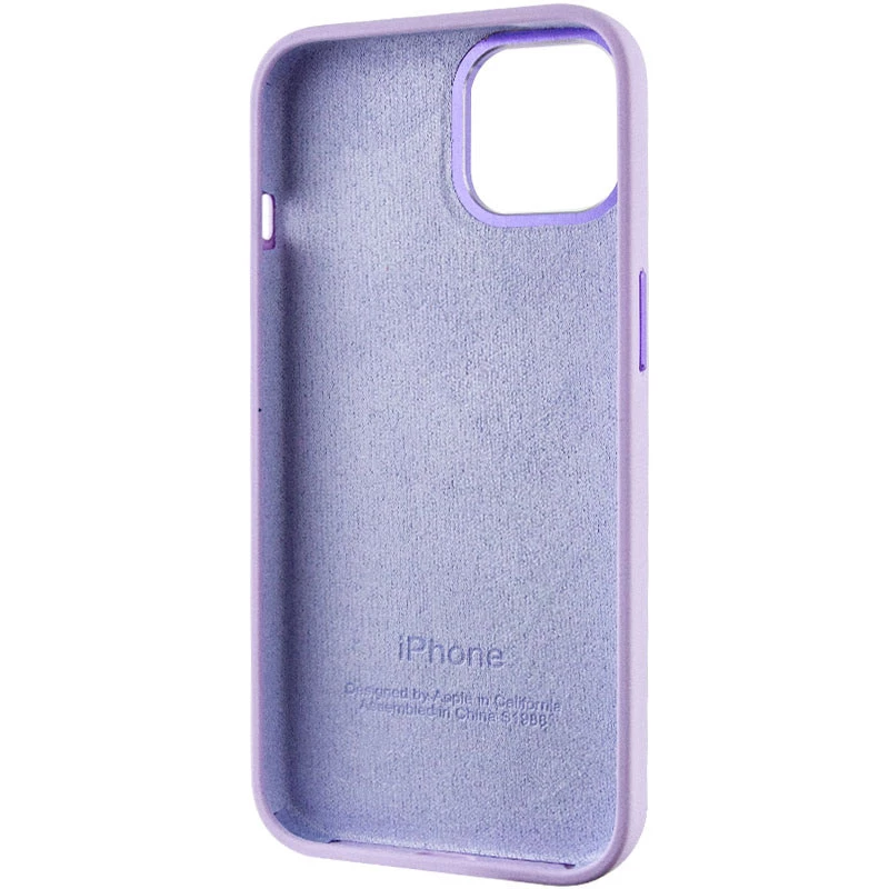 Чехол Silicone Case с металлическими кнопками для Apple iPhone 14 (6.1") – Сиреневый / Lilac. Фото 6 из 9