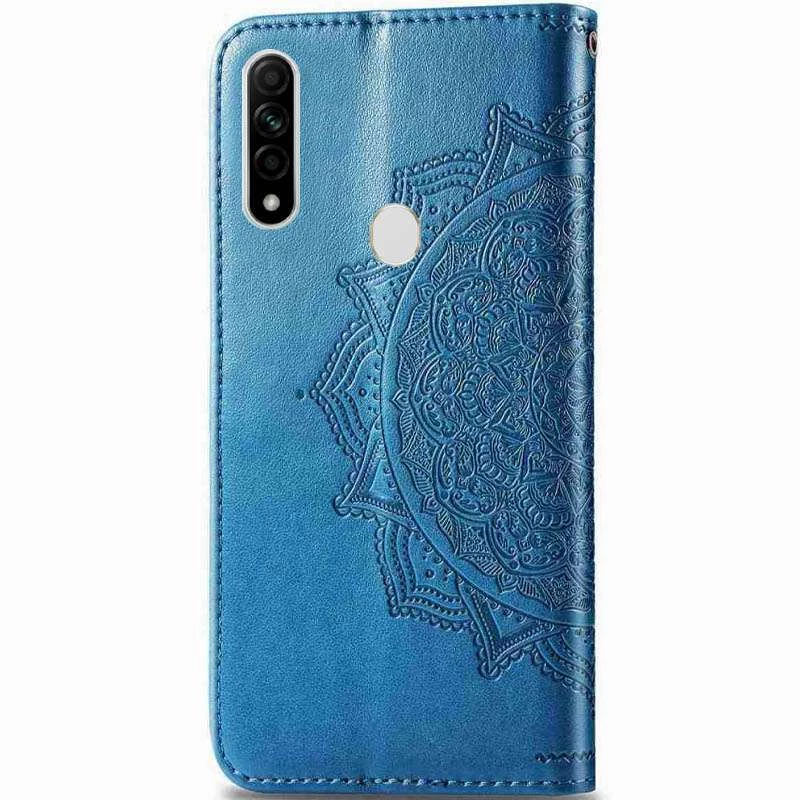 Шкіряний чохол-книжка Art Case з візитницею для Oppo A31 – Синій. Фото 4 з 5