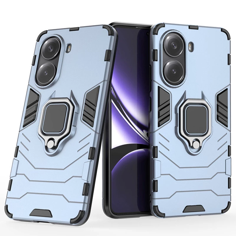 Противоударный чехол Transformer с кольцом для Xiaomi Poco X7 Pro – Серый / Metal slate. Фото 2 из 3