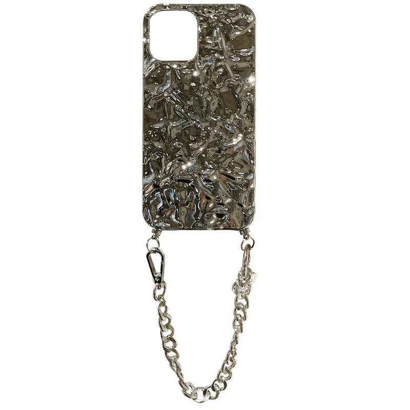 

Чохол Metallik зі сріблястим ланцюжком на Apple iPhone 12 mini (5.4")