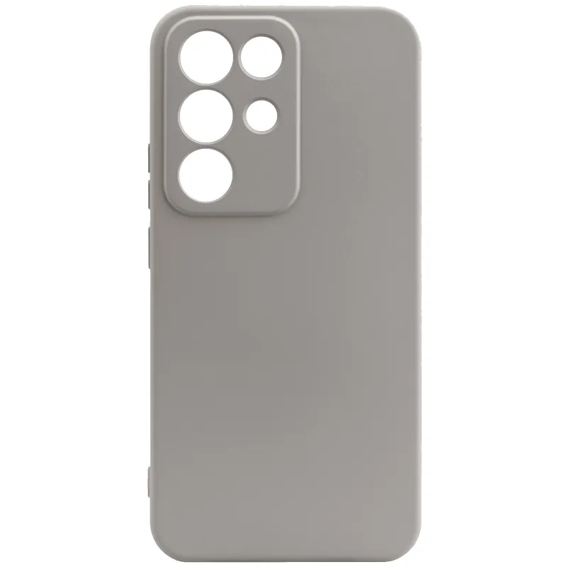 Цветной силиконовый чехол GETMAN с закрытой камерой на Realme C85 Pro – Серый / Lavender. Фото 1 из 1
